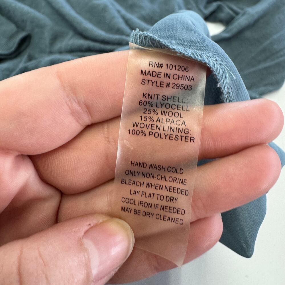 Soft Surroundings Top Womens X‎ Small Blue Songstress Chiffon Layered Blouse - Picture 4 of 7